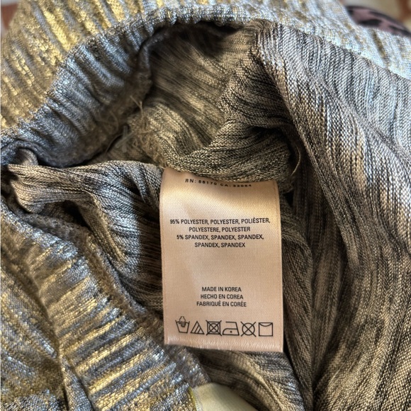 ANTHROPOLOGIE Elevenes Metallic Gold Wide Leg Pants - Picture 6 of 10